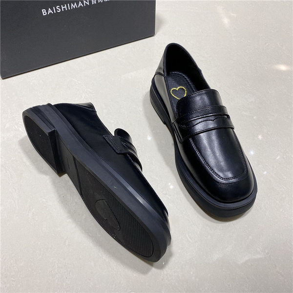 Pantofi casual dama din piele ecologica de culoare neagra