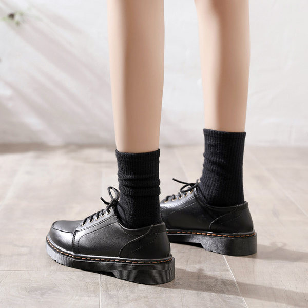 Pantofi de dama din piele cu sireturi-stil retro