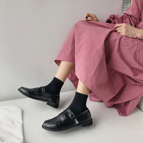 Model nou de pantofi casual dama din piele ecologica cu catarama