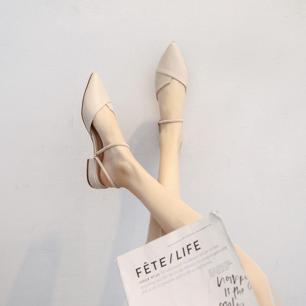 Pantofi casual dama model ascutit cu talpa plata in doua culori