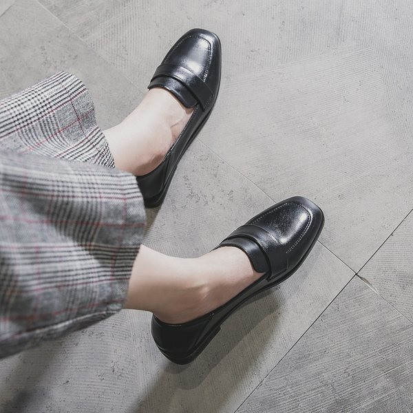 Pantofi casual dama din piele ecologica-stil retro