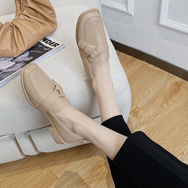 Pantofi casual de dama din imitatie de piele cu talpa plata