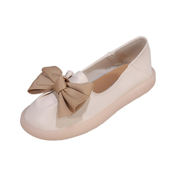 Pantofi moderni casual cu talpă plată și panglică