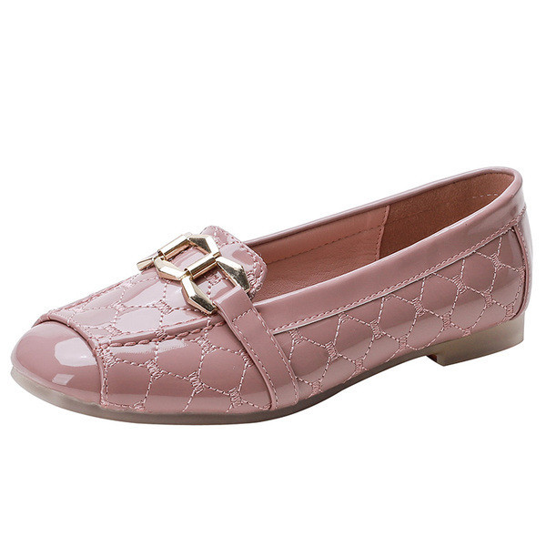 Pantofi de dama din piele cu decor metalic - din piele ecologica