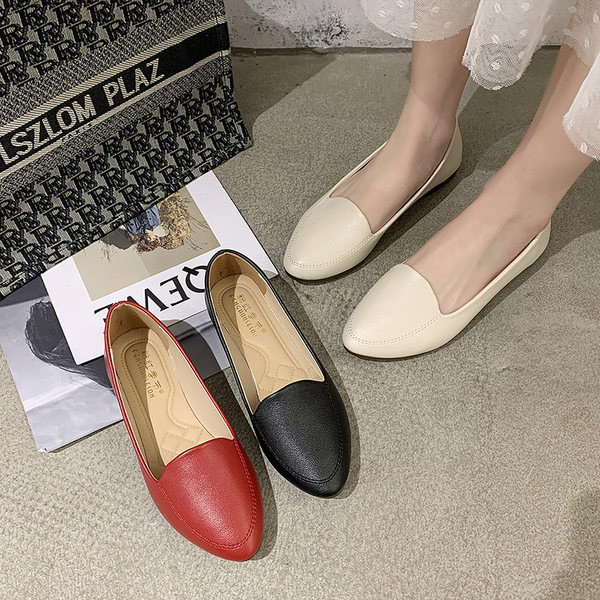 Ādas ikdienas apavi ar plakanu zoli trīs krāsās