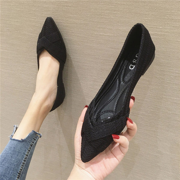 Jauna modeļa pavasara kurpes no tekstila smaila modeļa