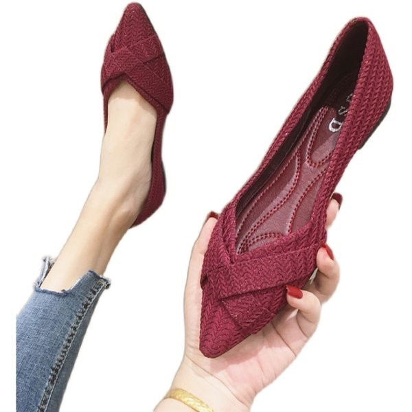 Jauna modeļa pavasara kurpes no tekstila smaila modeļa