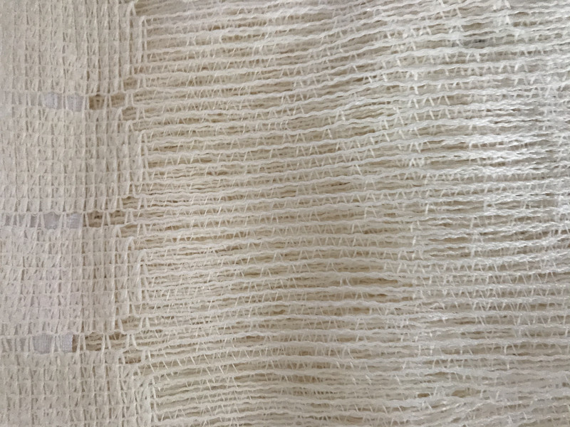 Перде дантела и ресни, с ширит лента 160x300 cm, 100% Полиестер, Крем