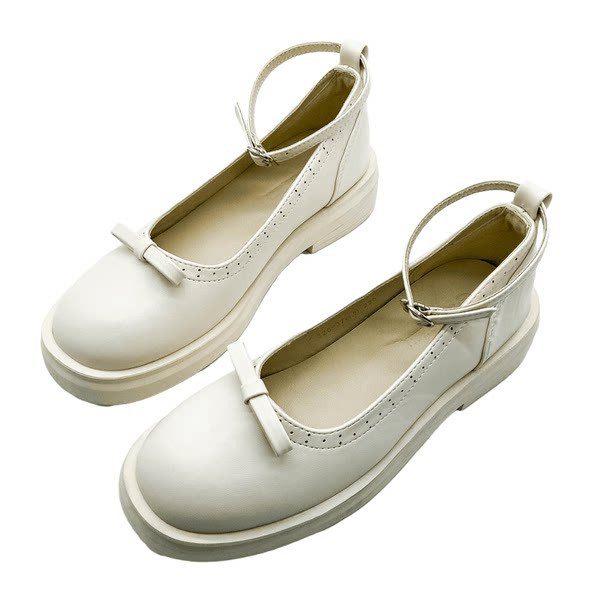 Jauna modeļa ikdienas apavu noapaļots modelis ar lenti un potīšu siksnām