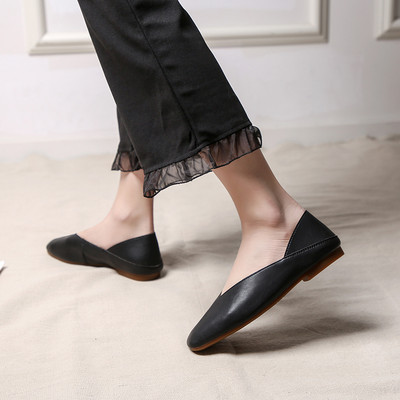 Sieviešu ādas apavu retro modelis