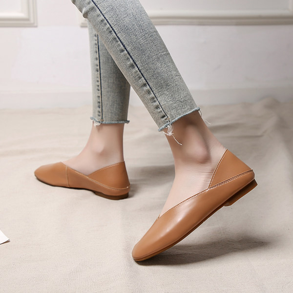 Sieviešu ādas apavu retro modelis