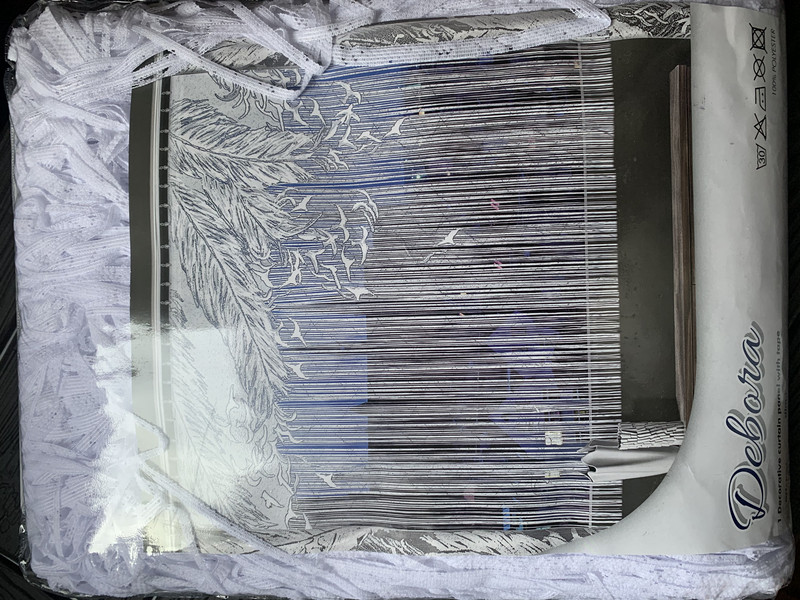 Перде дантела и ресни с ширит лента Debora, E 217, 220x170 cm, 100% Полиестер, Бял