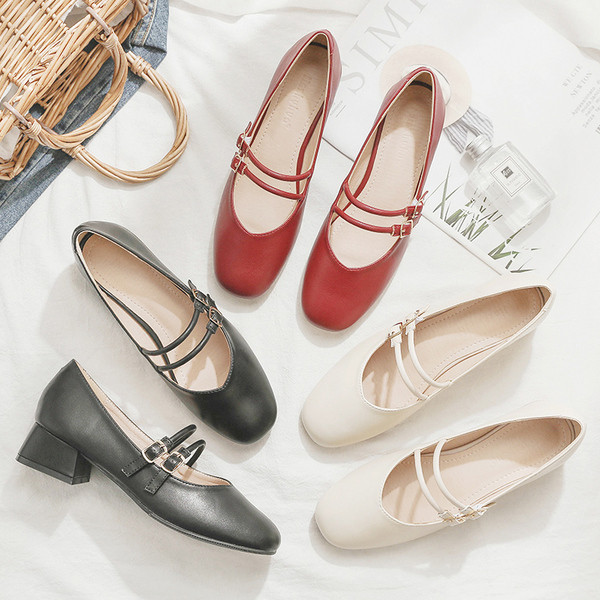 Moderni sieviešu apavi no eko ādas ar 3,5 cm papēdi