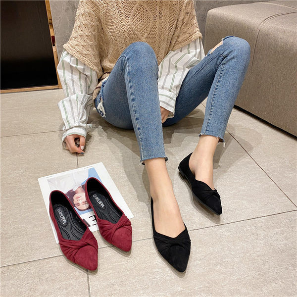 Ikdienas sieviešu apavi no eko zamšādas smaila modeļa