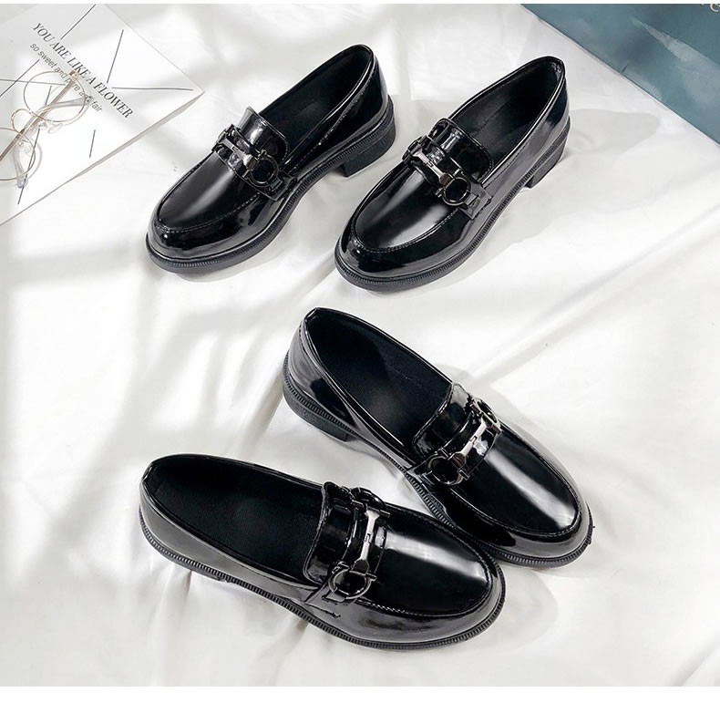 Jauns pavasara lakādas apavu modelis no eko ādas