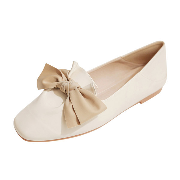 Pantofi casual dama cu talpa plata si panglica