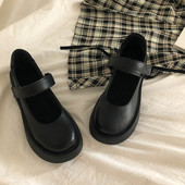 Pantofi de dama din piele cu talpa groasa si velcro