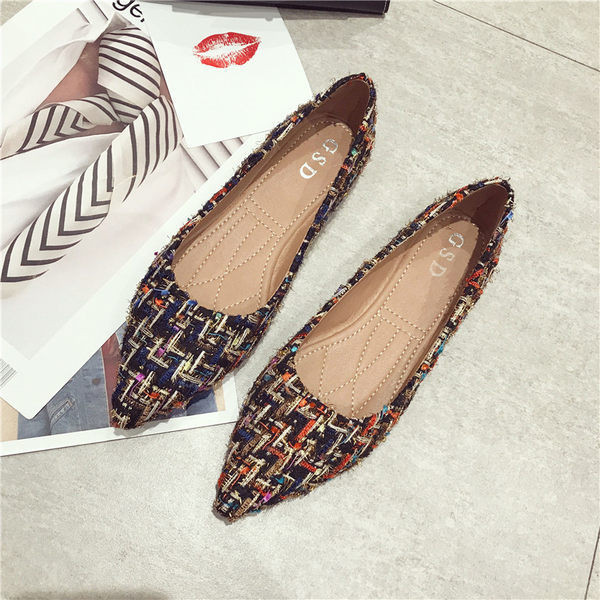 Sieviešu ikdienas tekstila apavi - smails modelis