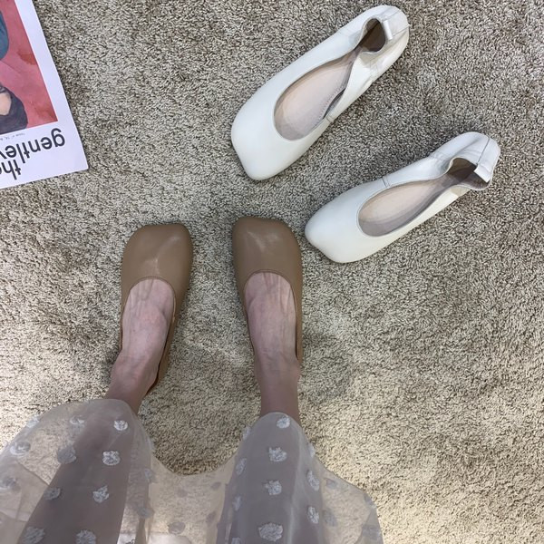 Ikdienas sieviešu ādas apavi ar plakanu zoli - vairākas krāsas