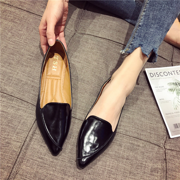 Sieviešu ikdienas ādas apavi - smails modelis