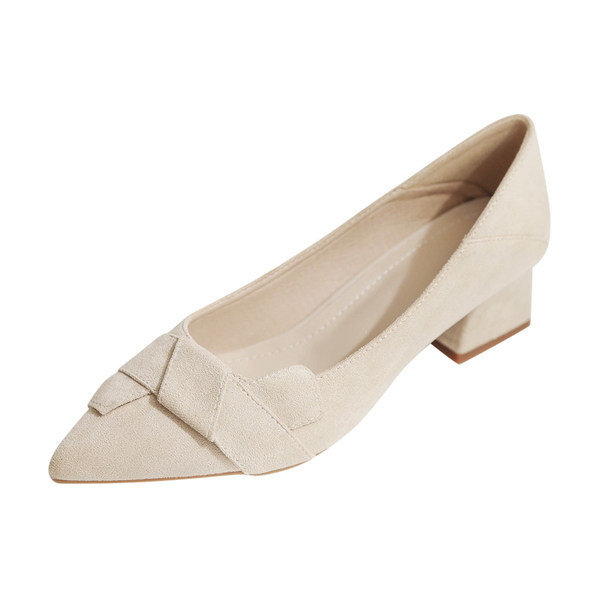 Mūsdienīgi sieviešu apavi no eko zamšādas ar 4,5 cm papēdi