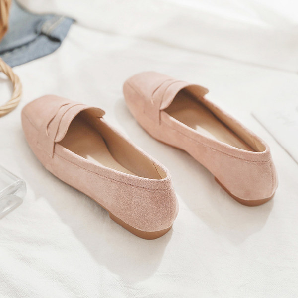 Pantofi casual dama cu talpa plata - piele intoarsa ecologica