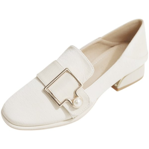 Pantofi moderni de dama din piele cu toc mic de 3,5 cm