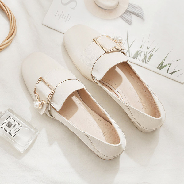 Pantofi moderni de dama din piele cu toc mic de 3,5 cm