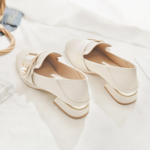 Pantofi moderni de dama din piele cu toc mic de 3,5 cm