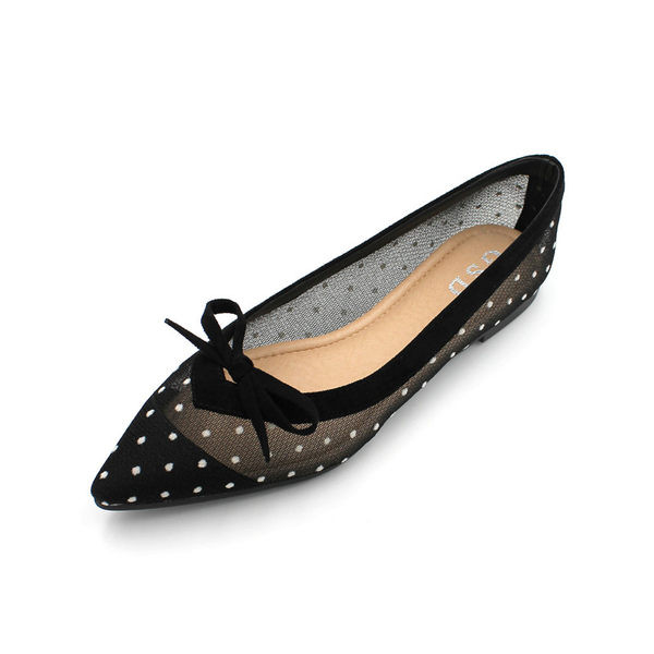 Sieviešu apavu smails modelis ar lenti pelēkā un melnā krāsā