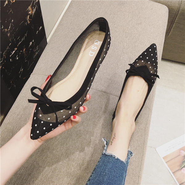 Sieviešu apavu smails modelis ar lenti pelēkā un melnā krāsā