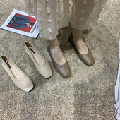 Jauns sieviešu ādas apavu modelis ar plakanu zoli - vairākas krāsas