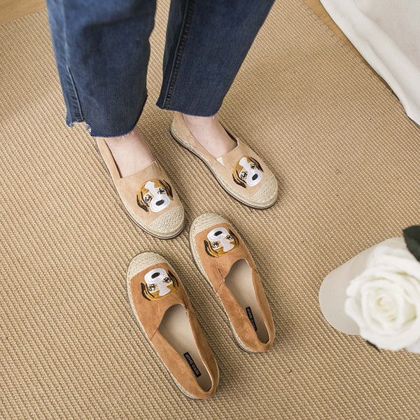 Espadrile de dama de zi cu zi cu broderie