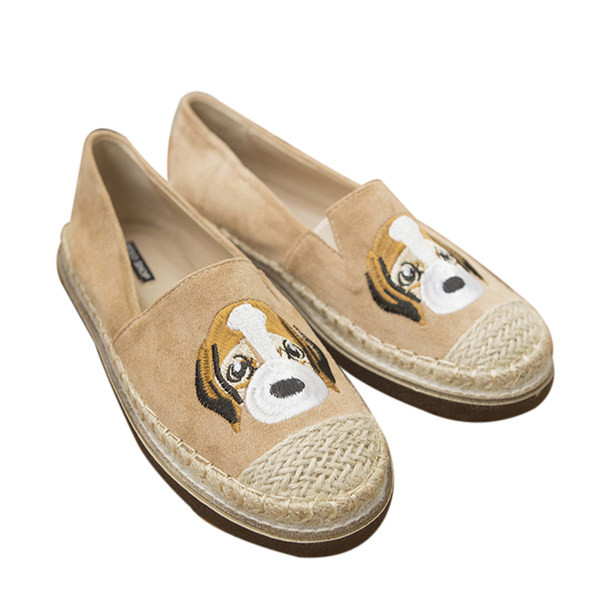 Espadrile de dama de zi cu zi cu broderie