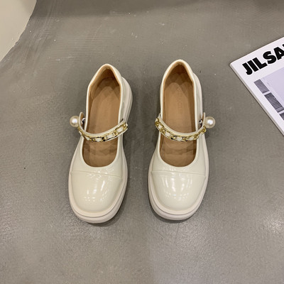 Pantofi moderni de dama cu talpa plate si perle in mai multe culori