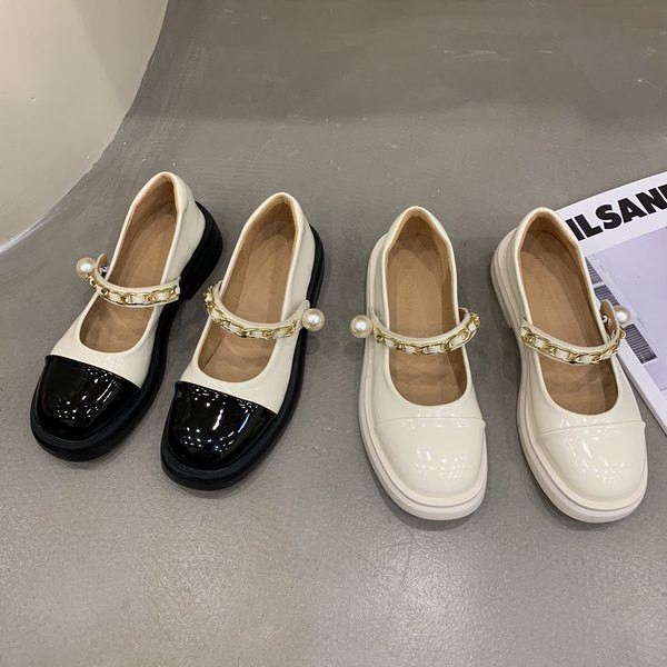 Pantofi moderni de dama cu talpa plate si perle in mai multe culori