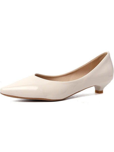 Sieviešu smailas lakotas kurpes ar papēžiem