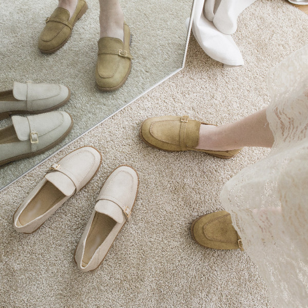 Ikdienas mokasīni no eko ādas ar metāla sprādzi