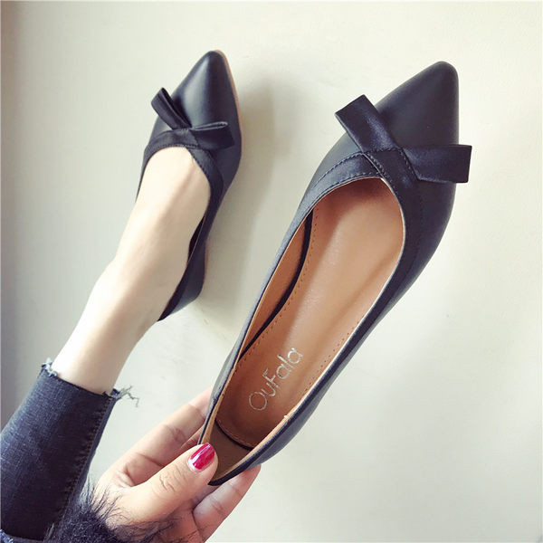 Pantofi casual dama din piele model ascutit