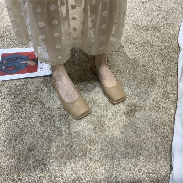 Pantofi casual dama din imitatie de piele cu tocuri