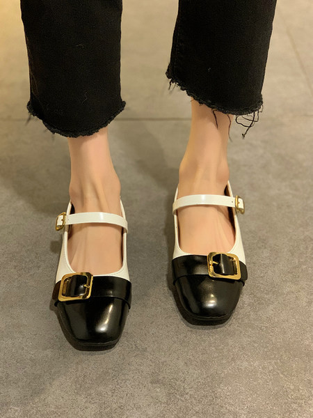 Dámske ležérne štvorcové topánky s prackou