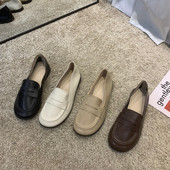 Casual γυναικεία παπούτσια κατασκευασμένα από faux δέρμα με επίπεδη σόλα σε διάφορα χρώματα