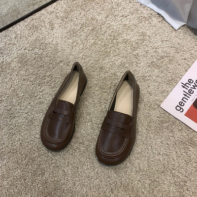 Dámske ležérne topánky z umelej kože s plochou podrážkou v niekoľkých farbách