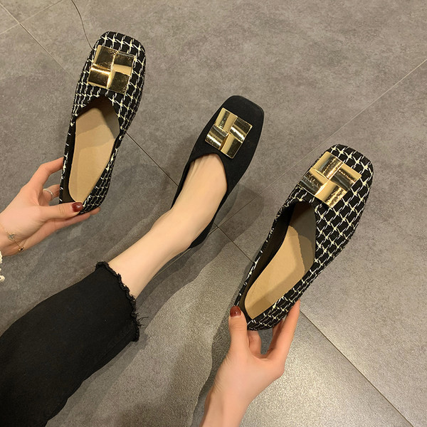 Jauns sieviešu ikdienas apavu modelis ar metāla sprādzi divās krāsās