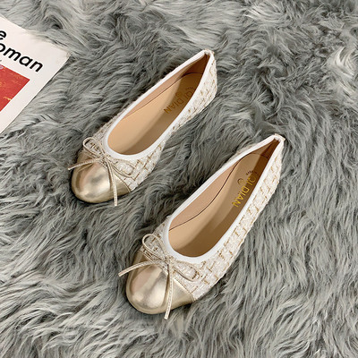 Sieviešu ikdienas apaļas kurpes ar lenti