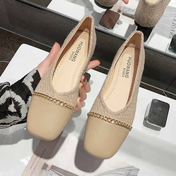 Pantofi casual dama cu lant metalic in doua culori