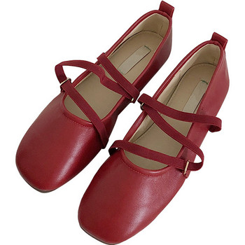 Ежедневни дамски квадратни обувки от еко кожа