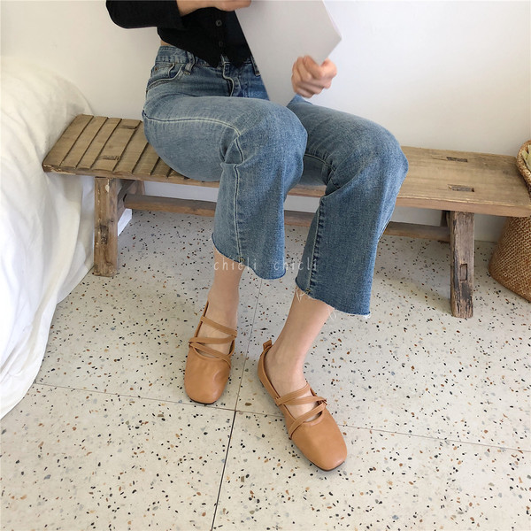 Ikdienas sieviešu kvadrātveida kurpes no eko ādas