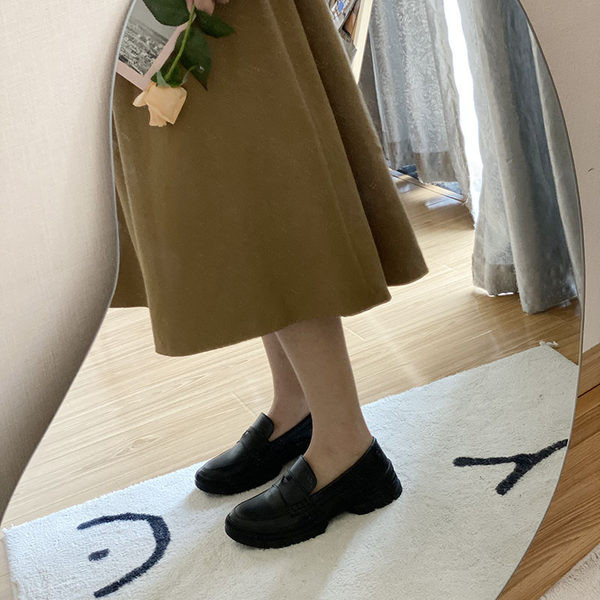 Ležérne kožené topánky s hrubou podrážkou