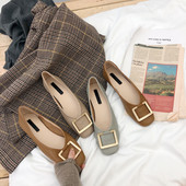 Pantofi de dama actuali din piele ecologica - cu catarama